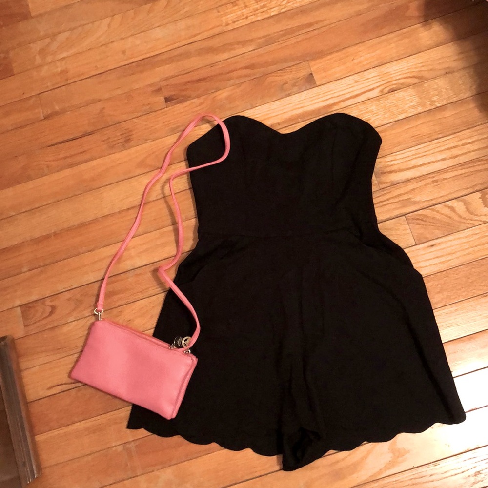 Strapless Black Romper